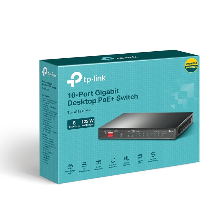 TP Link 10 Port Gigabit Desktop Switch 8 Port - vue 3