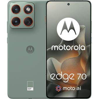 Motorola Edge 70 5G Verde Lily Pad - Pantalla AMOLED 6,7'' 120Hz, 12 GB RAM, 512 GB, Triple Cámara 50 MP, Batería 4800 mAh, IP68/IP69