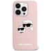 Funda Karl Lagerfeld para iPhone 15 Pro 6.1'' funda rígida rosa Silicona Karl & Choupette MagSafe