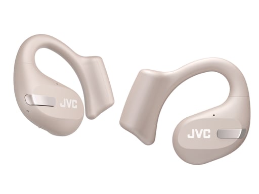 JVC HA-NP50T Cuffie stereo senza fili (TWS) con ganci auricolari, cuffie Bluetooth per chiamate/musica Beige