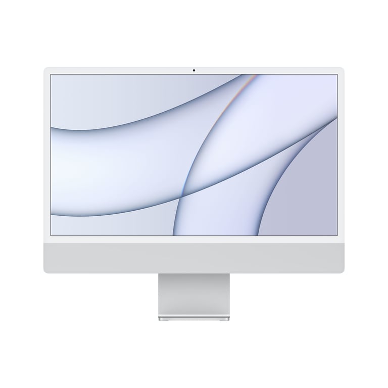 Apple iMac Apple M M1 61 cm (24 ) 4480 x 2520 pixels PC All-in-One 8 Go 256 Go SSD macOS Big Sur Wi-Fi 6 (802.11ax) Argent - Neuf