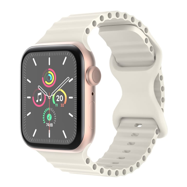 imoshion Bracelet Athletic en silicone pour Apple Watch | 44/45/46/49 mm - Starlight - Neuf