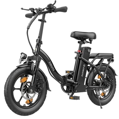 ESKUTE D100 Vélo Électrique - Moteur 250W Batterie 36V 13Ah  Roues 16 Pouces Frein à Disque Mécanique - Noir