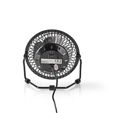 Nedis Mini Ventilador de Mesa 10cm 3W Metal Rotativo 1 Velocidad Negro