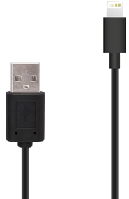 Spring Cable Rond 2.4A Usb/Lightning 1M Noir