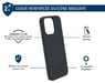 Coque Renforcée iPhone 15 Pro Max Silicone Compatible MagSafe Noire - Garantie à vie Force Case
