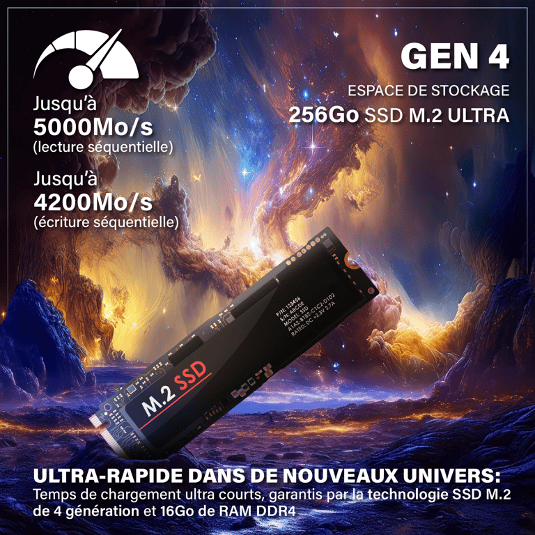 Hyper Byte PC Gamer / Gaming - AMD Ryzen 3 3200G - Radeon Vega 8 - Tour Ordinateur avec 16GO DDR4 - 256GO SSD - Wifi - Windows 11 Pro Noir - vue 3