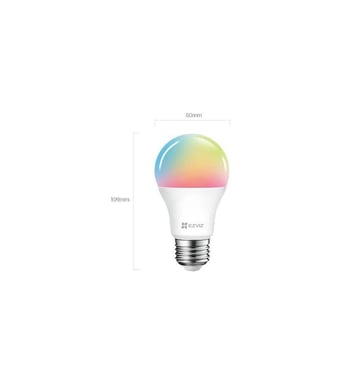 EZVIZ Bombilla LB1 Color Wifi 2.4 Ghz Comp.Google assistant y Alexa Temporizador, cuenta atrás, LED 806 Lm C2700K Z27 base Código HS 8539520000 CS-MAL-LB1-LCA