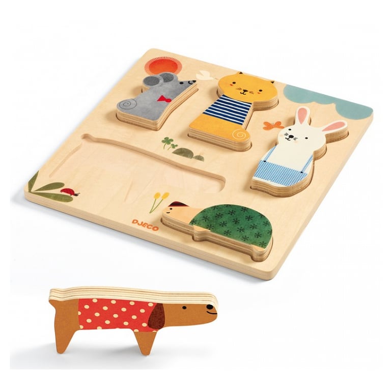 Puzzle en Bois WoodyPets : Apprenez en Jouant avec des Animaux Domestiques Neuf - vue 2