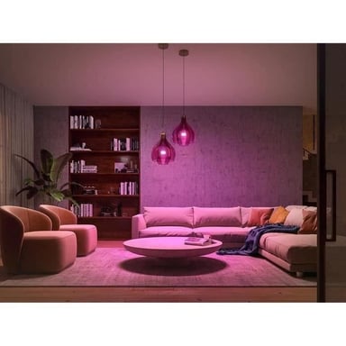 Confezione da 2 lampadine Philips Hue White e Color Ambiance E27 75W bianche collegate - Personalizza la tua illuminazione