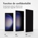 Accezz Protection d'écran en verre trempé Privacy pour Samsung Galaxy S23 Ultra
