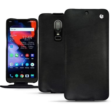 Housse cuir OnePlus 6 -  - Noir - Cuir lisse premium
