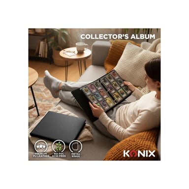 Classeur Konix Premium TCG 3x3 PU rigide 3 anneaux Compatible 63×88 mm Coloris unique