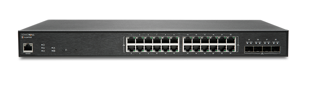SonicWall SWS14 24FPOE Géré L2 Gigabit Ethernet 101001000 Connexion Ethernet supportant 'alimentation via ce port PoE 1U Neuf