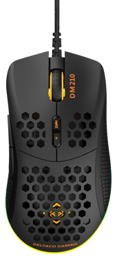 DELTACO GAMING - DM120 - Ratón óptico para juegos 3200 DPI, RGB 7 modos