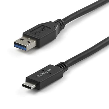 StarTech.com Cable de Carga y Sincronización USB-A a USB-C de 1m - Cable USB de 10Gbps - Cable de Datos USB-A a USB Tipo C - M/M - Negro
