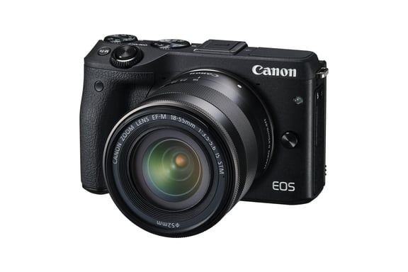 Canon EOS M3 + EF-M 18-55mm MILC 24,2 MP CMOS 6000 x 4000 Pixeles Negro