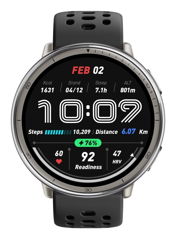 Amazfit W2433EU1N smartwatche et montre de sport 3 35 cm 1.32 AMOLED Numérique 466 x 466 pixels Écran tactile - vue 2