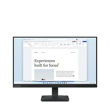 Lenovo L24-4e écran plat de PC 60,5 cm (23.8 ) 1920 x 1080 pixels Full HD LCD Noir - Neuf