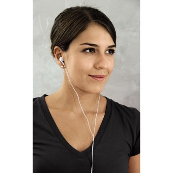 Hama EAR3005W Cuffie cablate per chiamate e musica, bianco