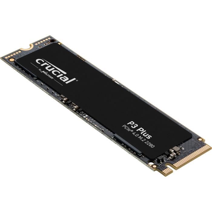 Disque dur SSD CRUCIAL P3 Plus 500 Go PCIe 4.0 NVMe M.2 2280 - Crucial