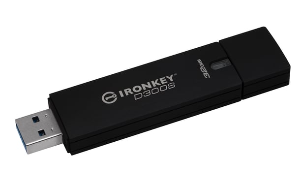 Kingston Technology IronKey D300S unidad flash USB 32 GB USB tipo A 3.2 Gen 1 (3.1 Gen 1) Negro
