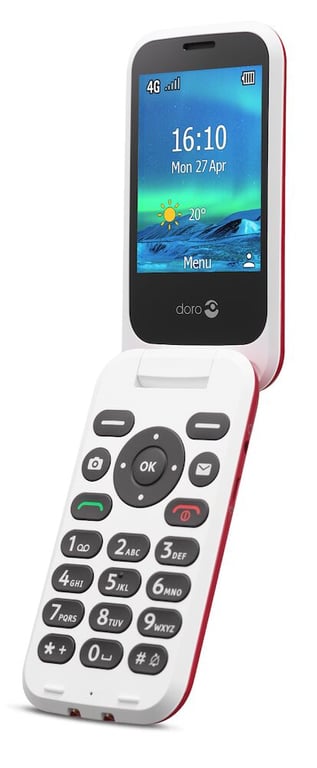 Doro 6820 7,11 mm (0.28 ) 117 g Rouge Téléphone pour seniors - Neuf