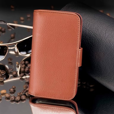 Coque pour Apple iPhone 13 PRO en NOISETTE MARRON Housse de protection Étui avec fermeture magnétique et 3 emplacements pour cartes