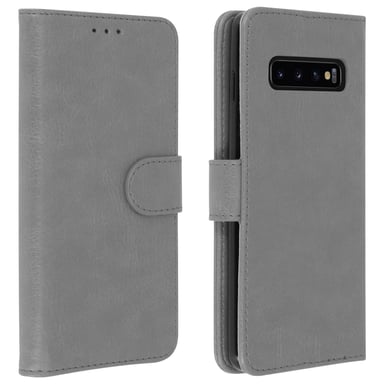 Funda Samsung Galaxy S10 Libro Billetera F. Soporte – Gris