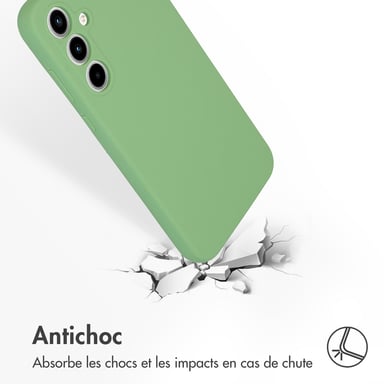 Accezz Coque Liquid Silicone pour Samsung Galaxy A35 - Vert