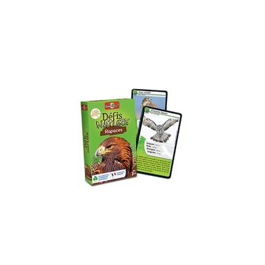 Nature Challenges: Juego de cartas para niños sobre aves rapaces de Bioviva
