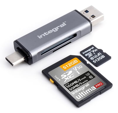 Integral INCRUSB3.2ACSDMSDR lecteur de carte mémoire