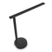 Lámpara de escritorio Tellur Smart WiFi, 12 W, blanca, cálida, Qi 10 W, USB 10 W, ajustable, negra