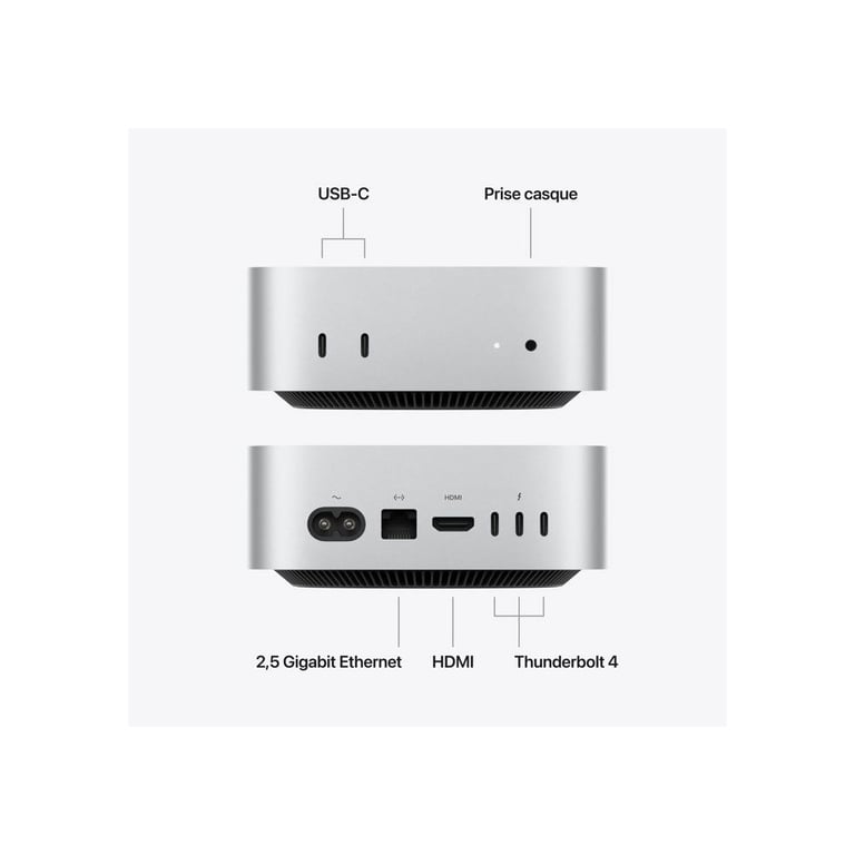 Apple Mac mini M6 - 16 Go - SSD 256 Go Argent - vue 3