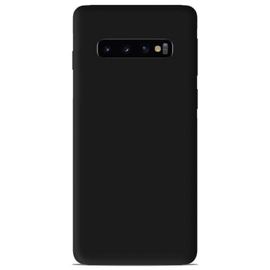 Coque silicone unie compatible Mat Noir Samsung Galaxy S10 Plus