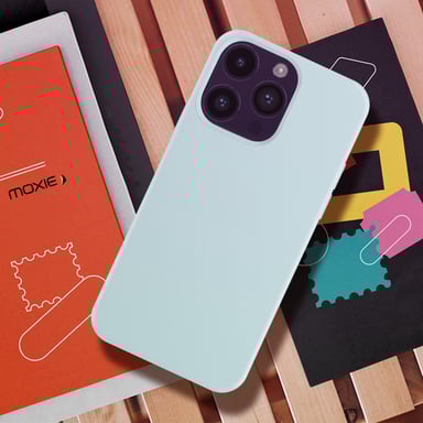 Coque pour iPhone 14 Pro Max Semi-rigide Fine Intérieur Doux Moxie bleu glacier