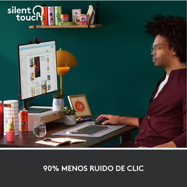 Logitech Signature M650 Ratón inalámbrico RF para diestros + Bluetooth Óptico 2000 DPI