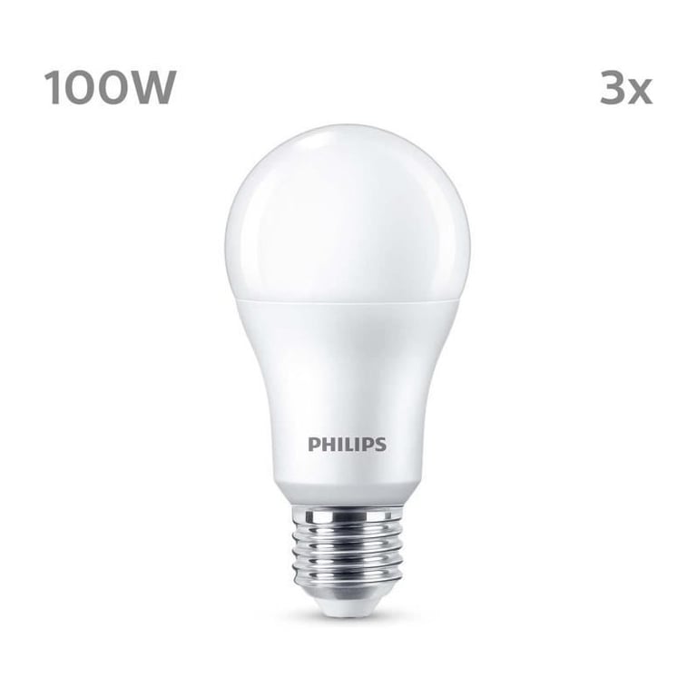 Ampoule LED PHILIPS A67 E27 froid Non dimmable x 3 - vue 3