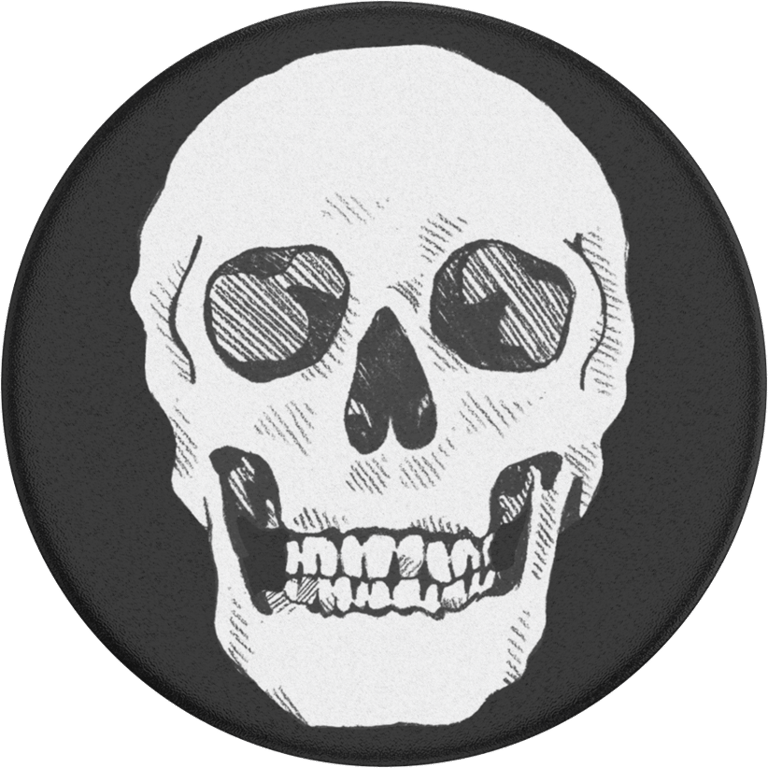 PopSockets Grip Shaky Bones black/white