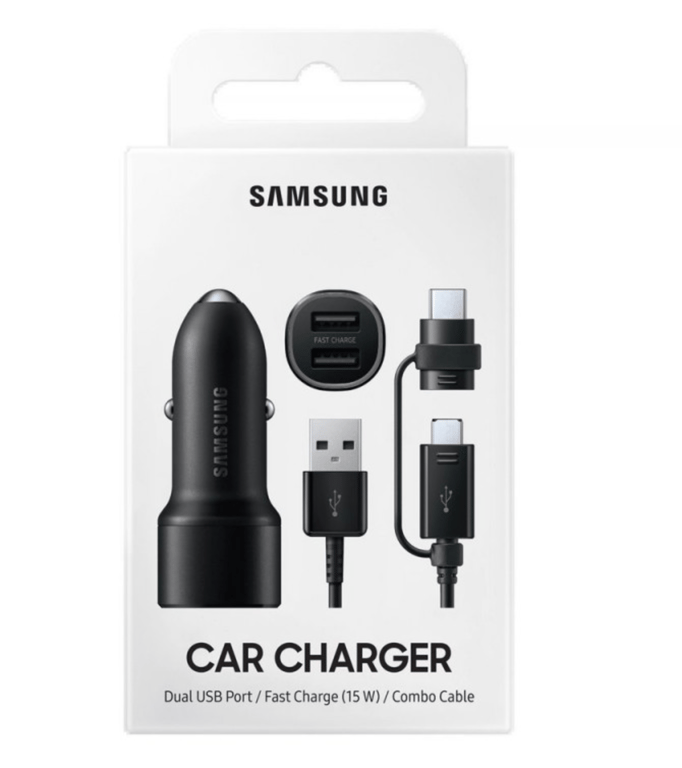 Chargeur allume-cigare usb 2.4a charge rapide + câble micro-usb 1m