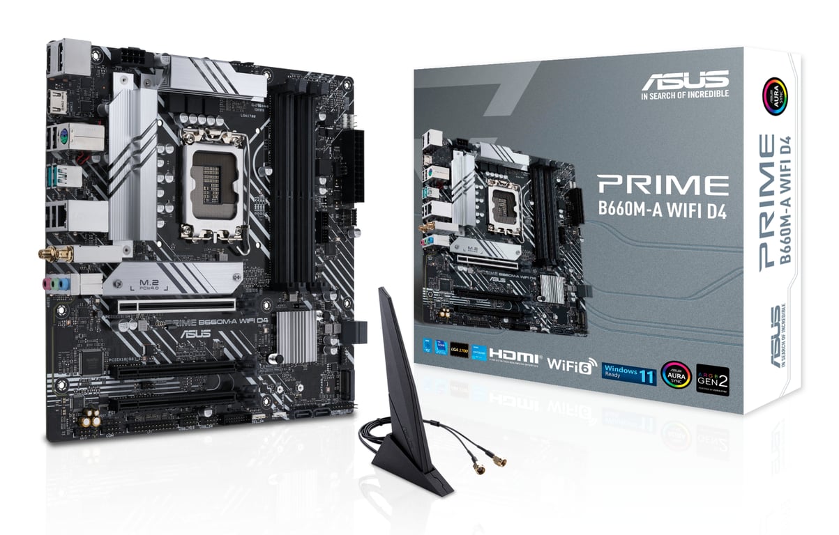 ASUS PRIME B660M-A WIFI D4 Intel B660 LGA 1700 micro ATX - Neuf