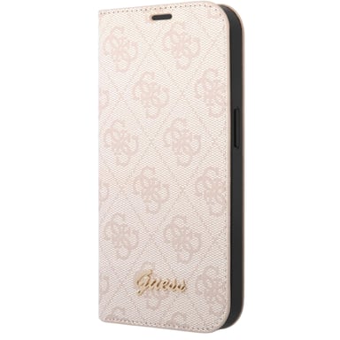 Guess Funda Folio para iPhone 14 Pro Printed 4G Trendy Rosa