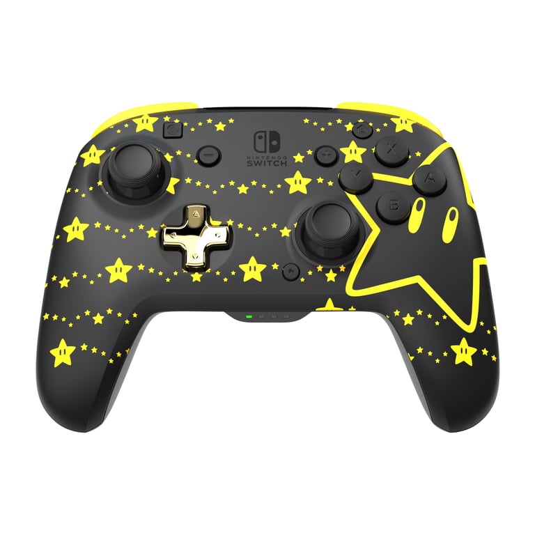 PDP REMATCH GLOW Manette de jeu Nintendo Switch, Nintendo Switch OLED, Noir, Jaune - Neuf