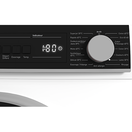 Lave linge frontal 8kg Sharp ES NFB814AWNA - vue 8