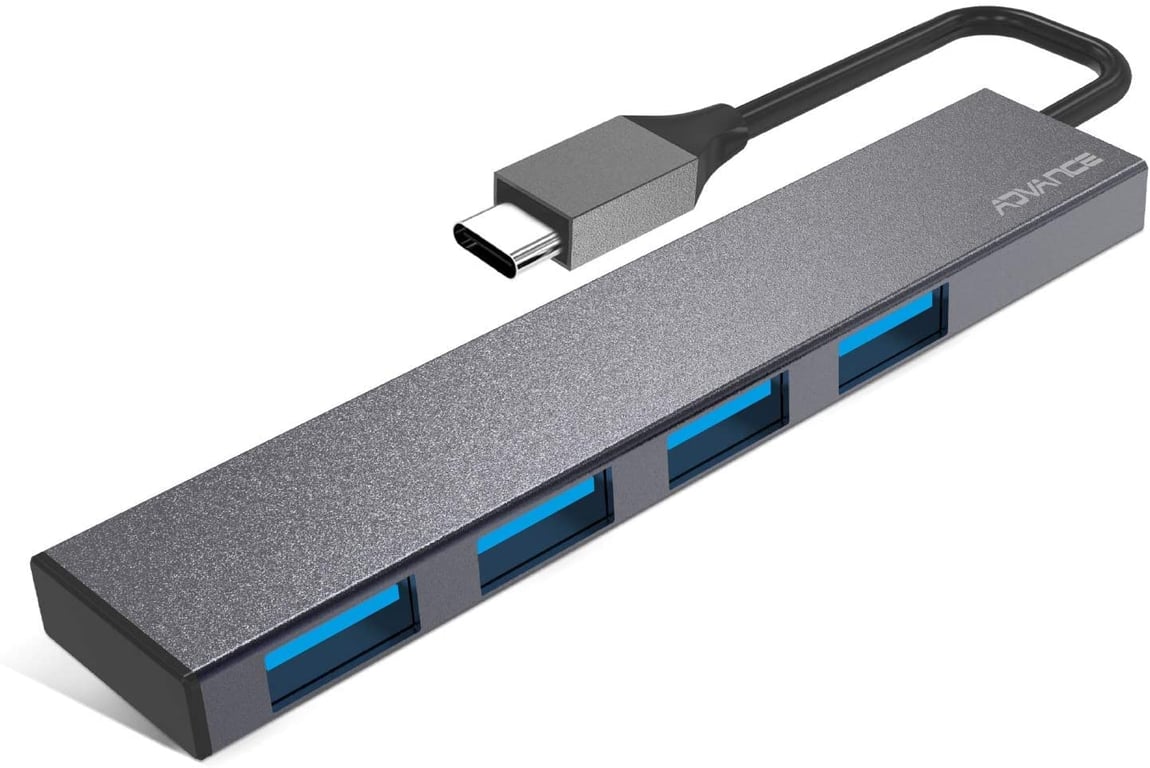 Hub USB ADVANCE Xpand Smart 4 Ports USB 3.0 Aluminium Ultra rapide
