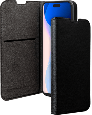 Folio iPhone 16 Wallet Fonction Stand Noir - Certifié GRS Bigben