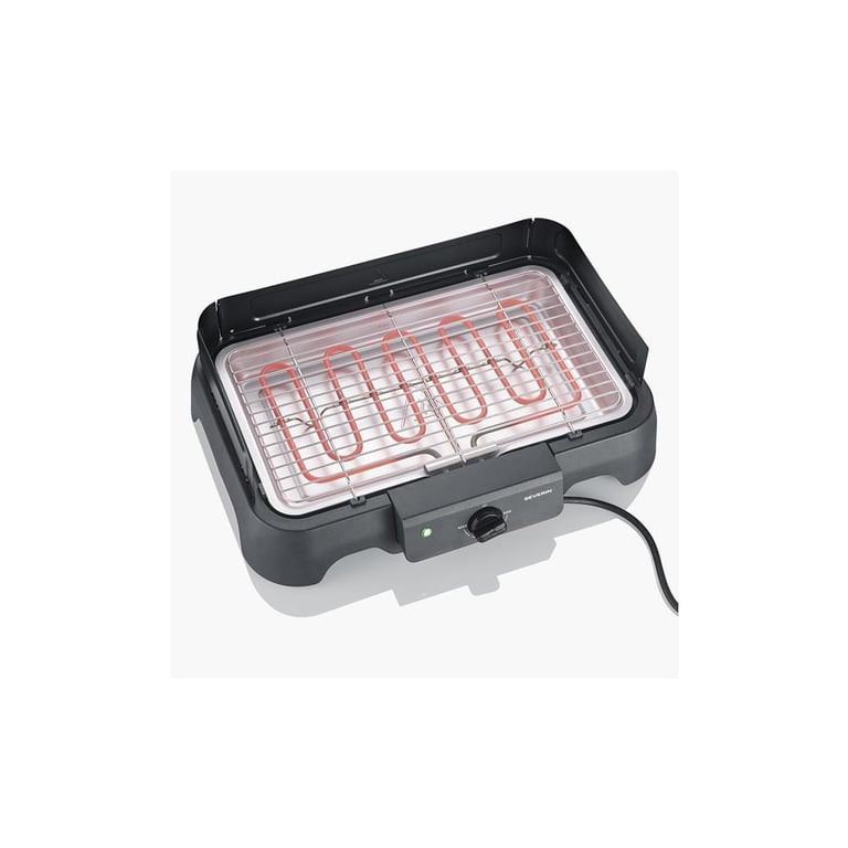 Grill de table électrique Severin PG 8593 2000 W thermostat réglable surface inox Noir - Neuf