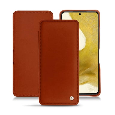 Housse cuir Samsung Galaxy S22 -  - Orange - Cuir vegan