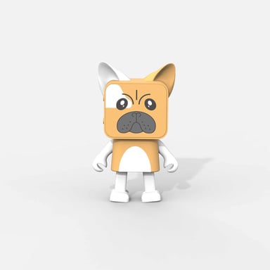 Mobility on Board Dancing Animal Bulldog Altoparlante stereo portatile marrone, bianco 3 W