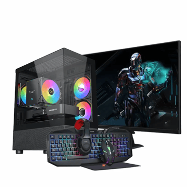Pc Gaming Completo SAMURAI i144F RTX56, Core i5 14400F, RTX 5060, RAM 32GB DDR4, M.2 1TB, Win 11 Pro, Ecran 27'', Périphériques